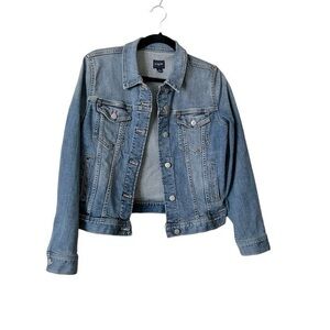 J. Crew Classic Blue Denim Jean Jacket Faded Ombré, S